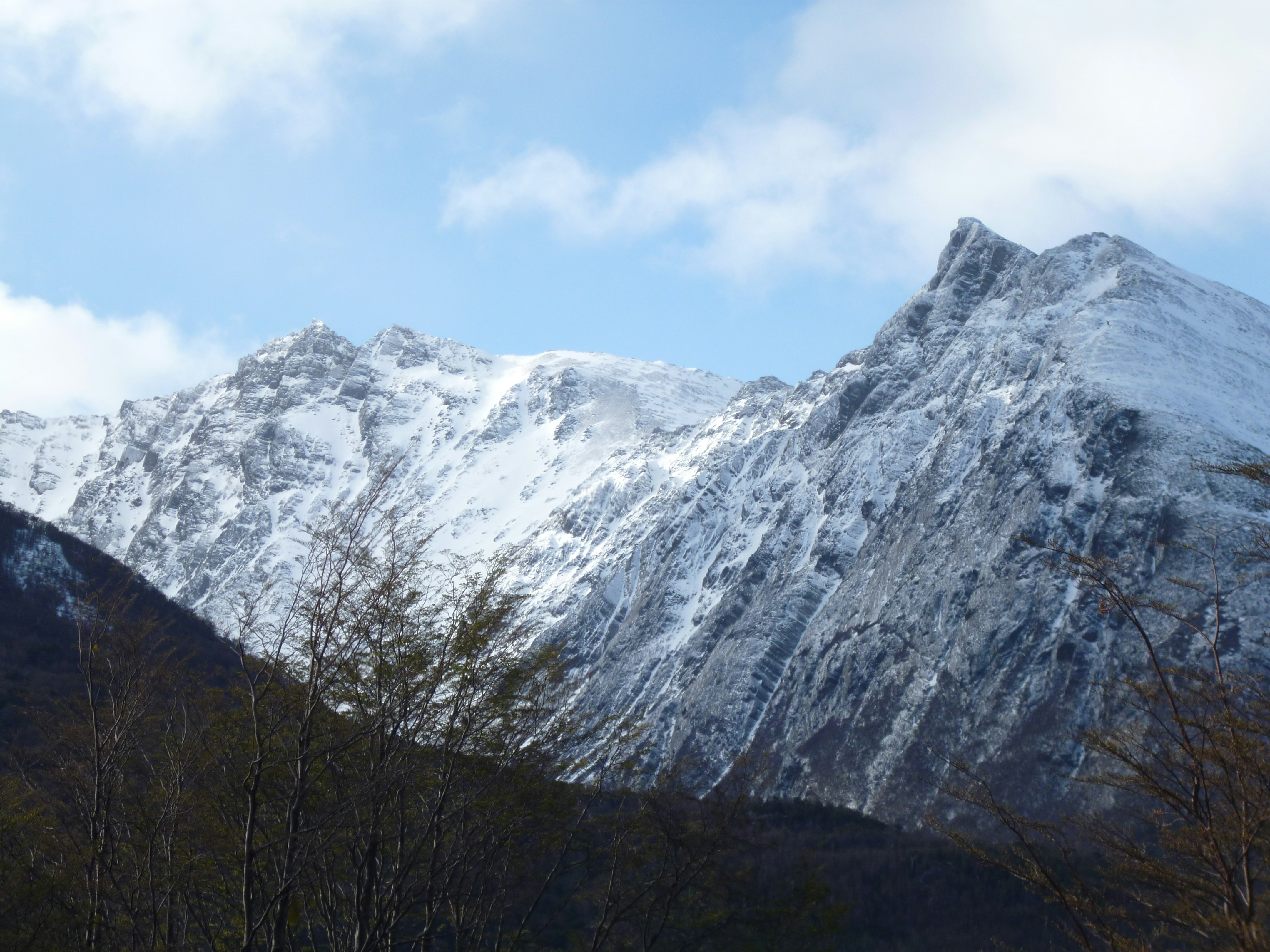 Snow-Capped Mountain Range