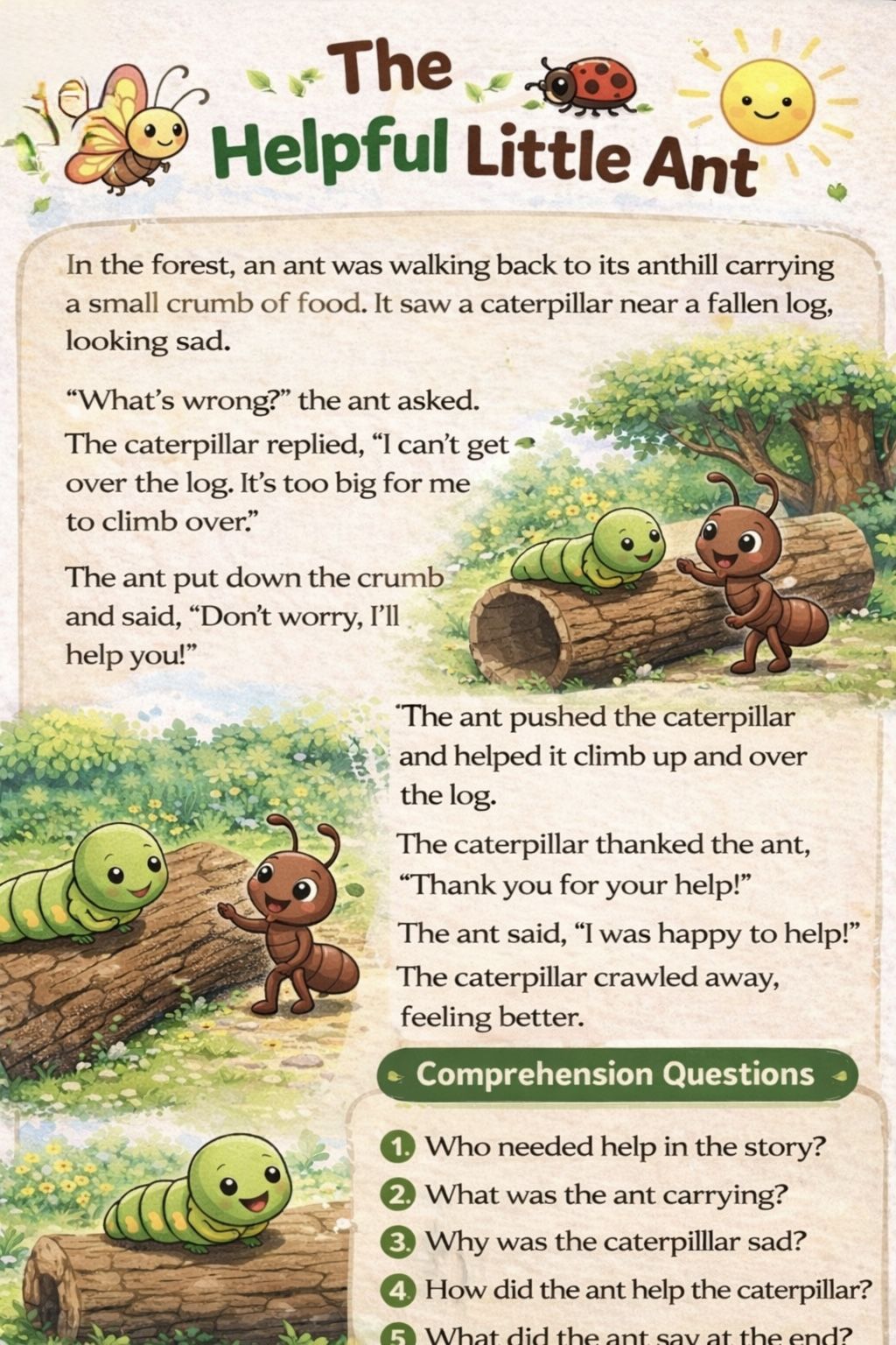 The Helpful Little Ant Story Page