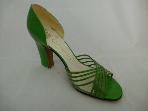 Bright Green Open Toe High Heel Sandal