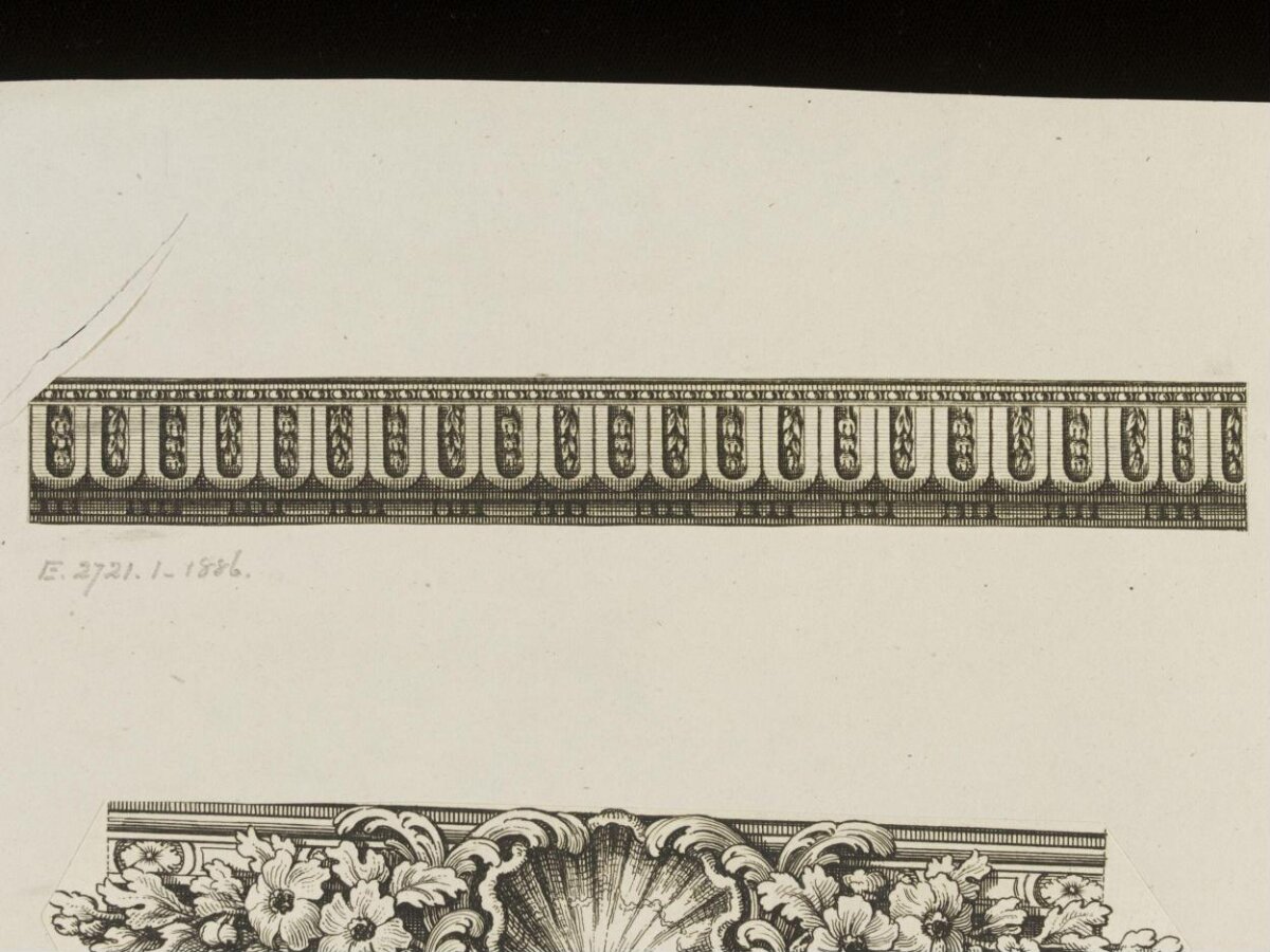 Antique Engraved Architectural Ornament Details