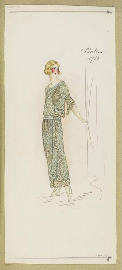 1920s Beatrix Fashion Sketch
