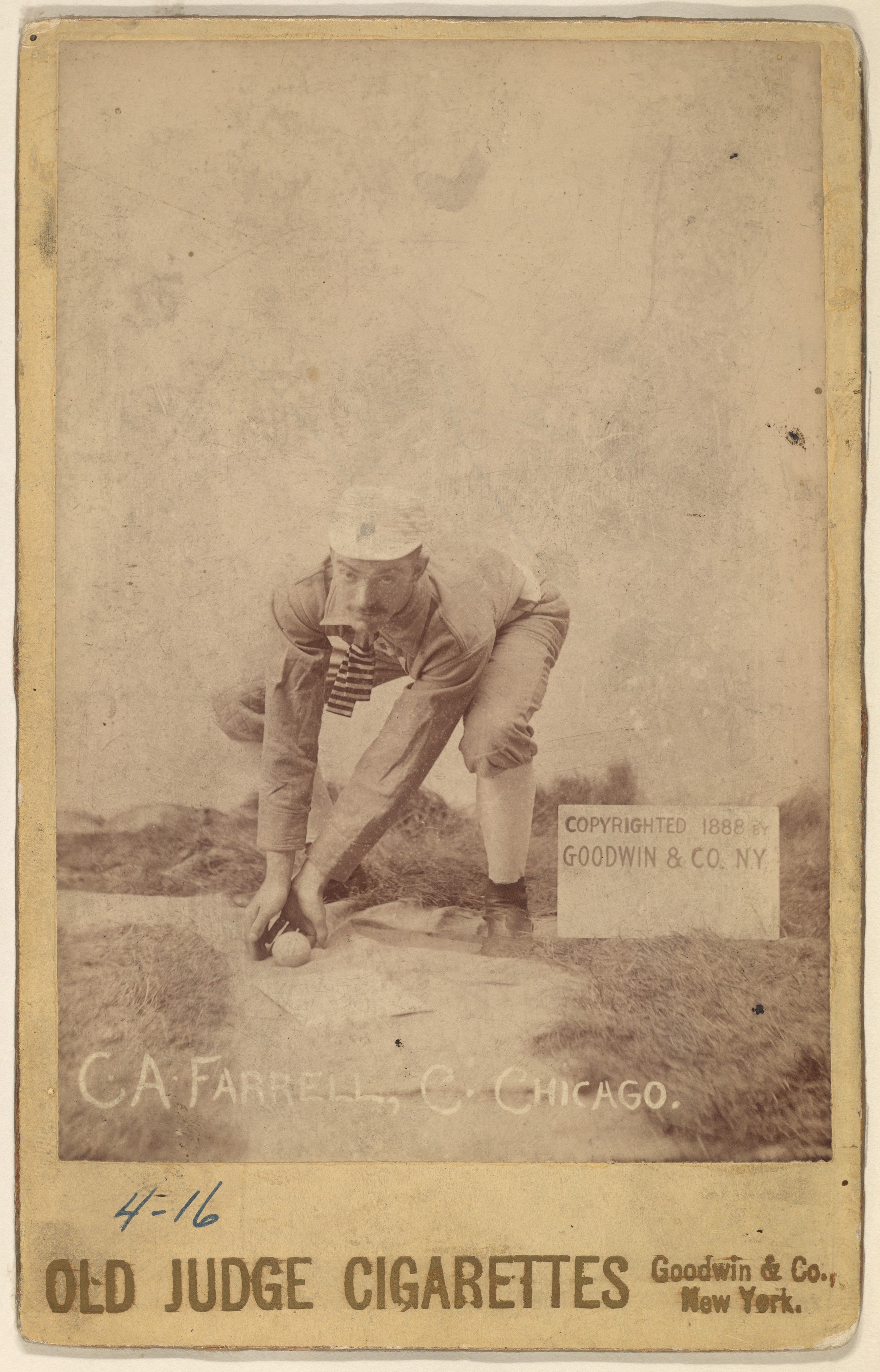 1888 Chicago Baseball Cigarette Card