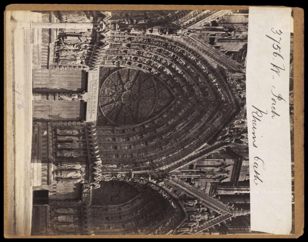 Vintage Photo of Gothic Cathedral Portal