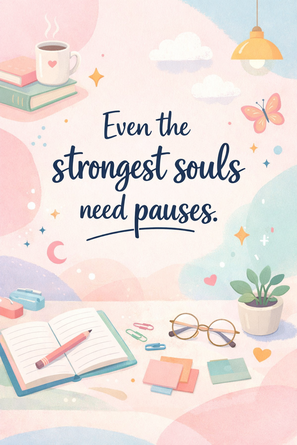 Self Care Motivational Quote Illustration