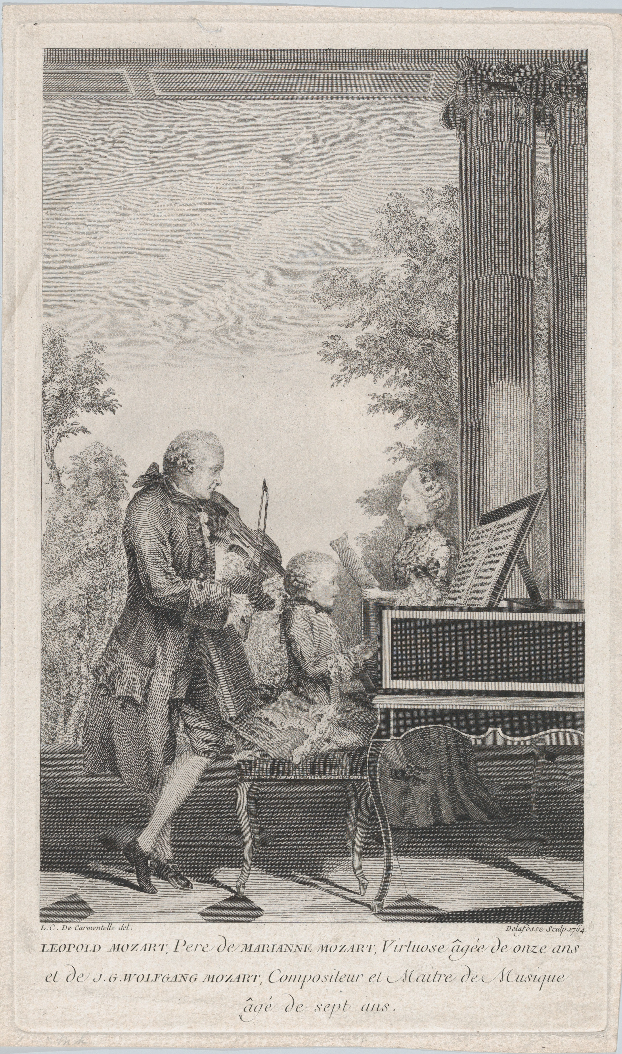 Engraving of the Mozart Family