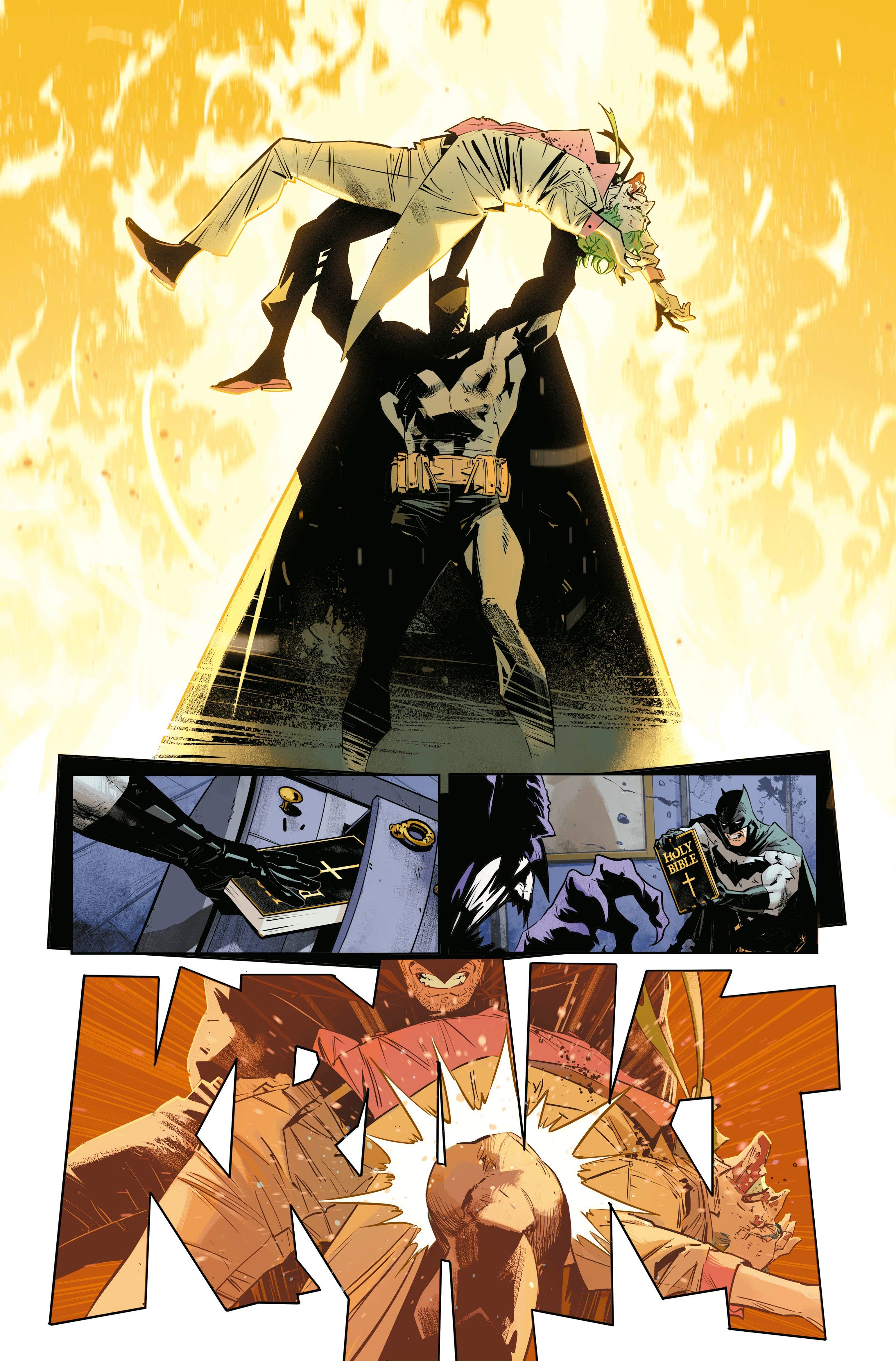 Batman Carries Defeated Joker