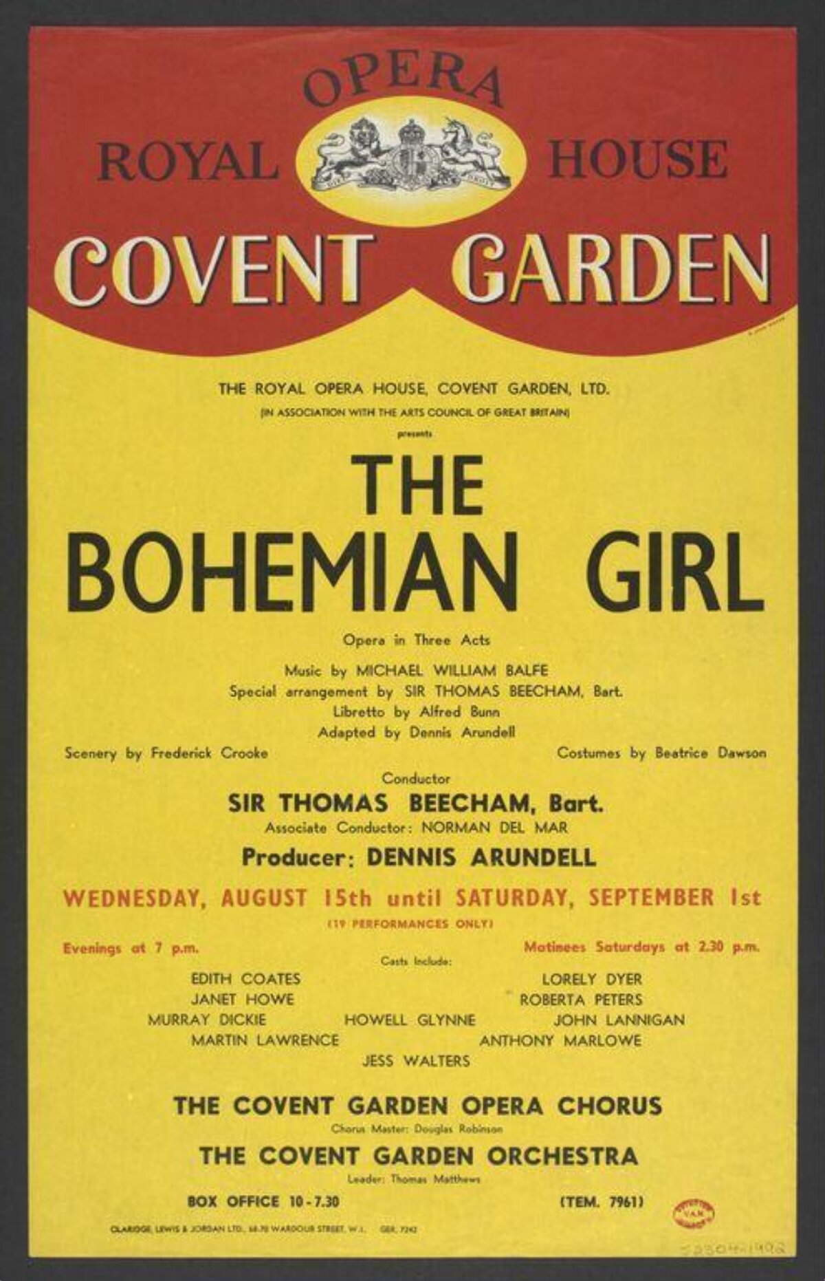 The Bohemian Girl Opera Poster