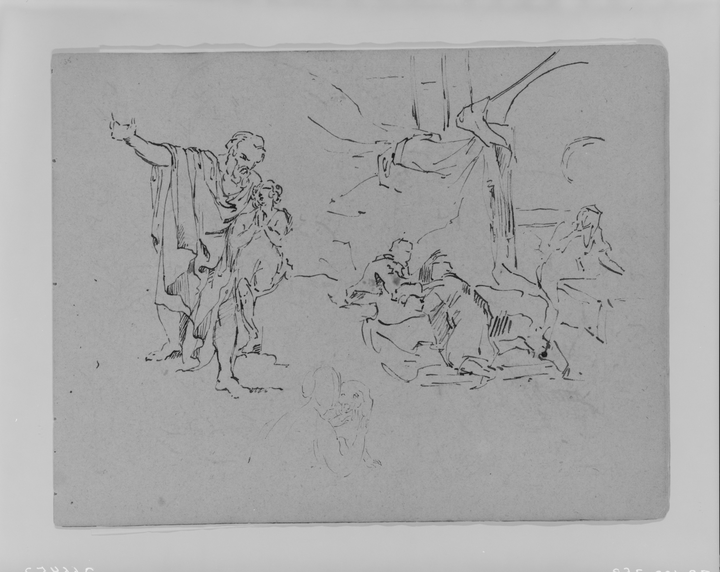 Grouped Figures Ink Sketch