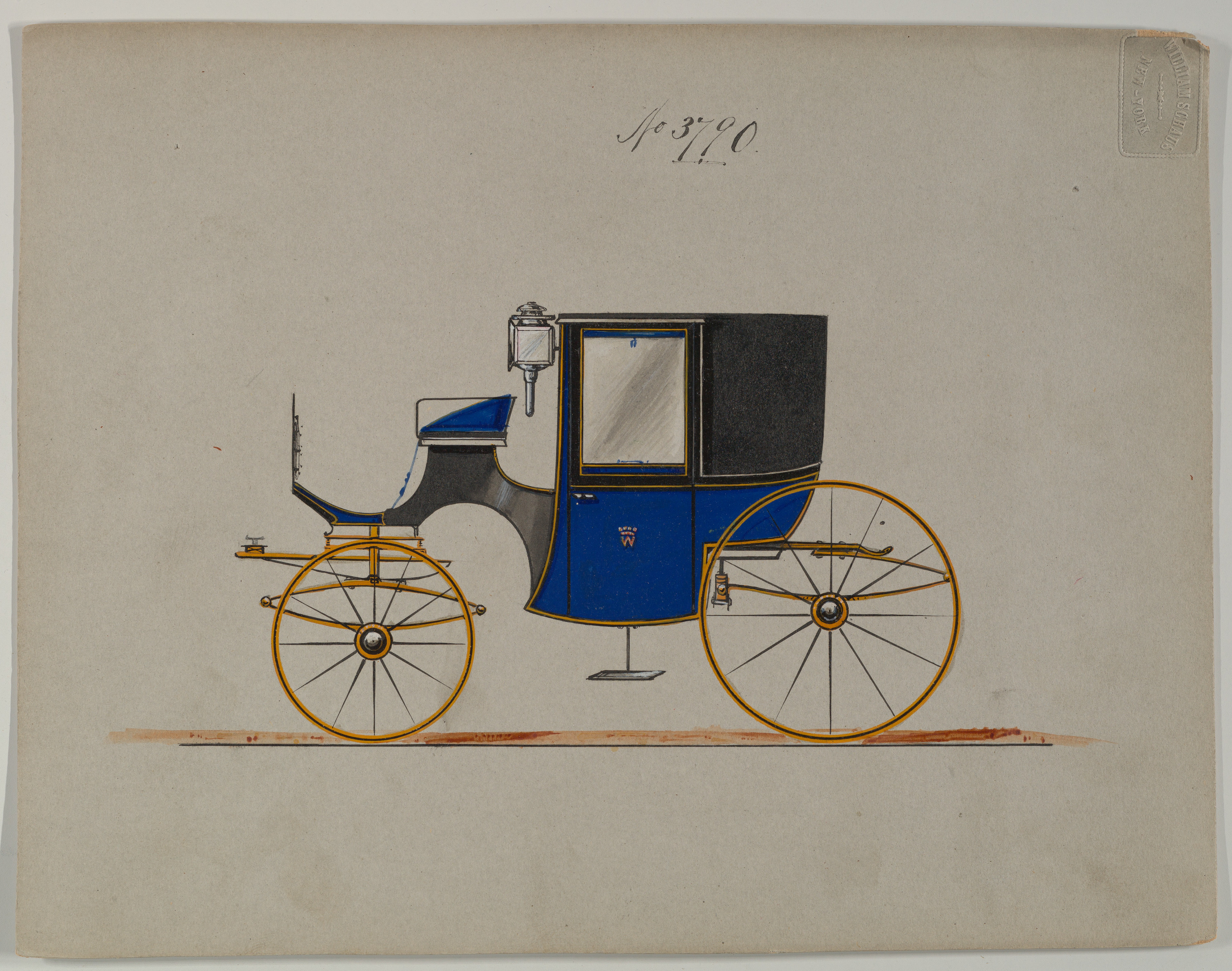 Vintage Carriage Design Drawing