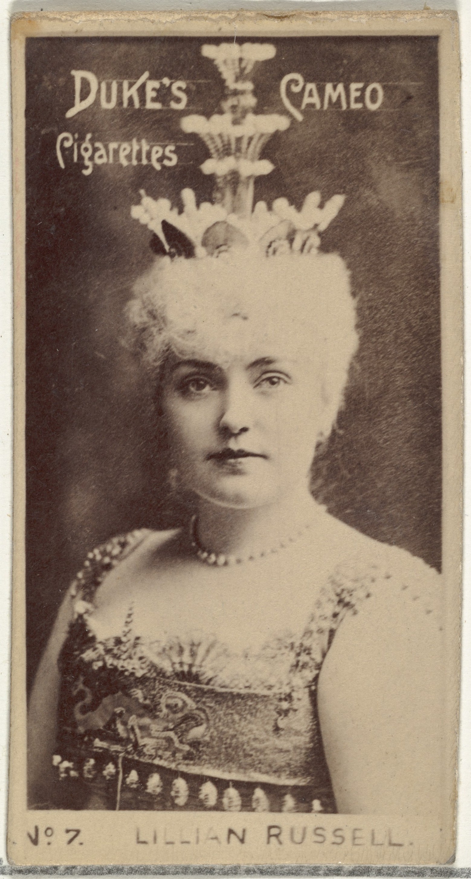 Duke's Cigarette Card Portrait of Lillian Russell