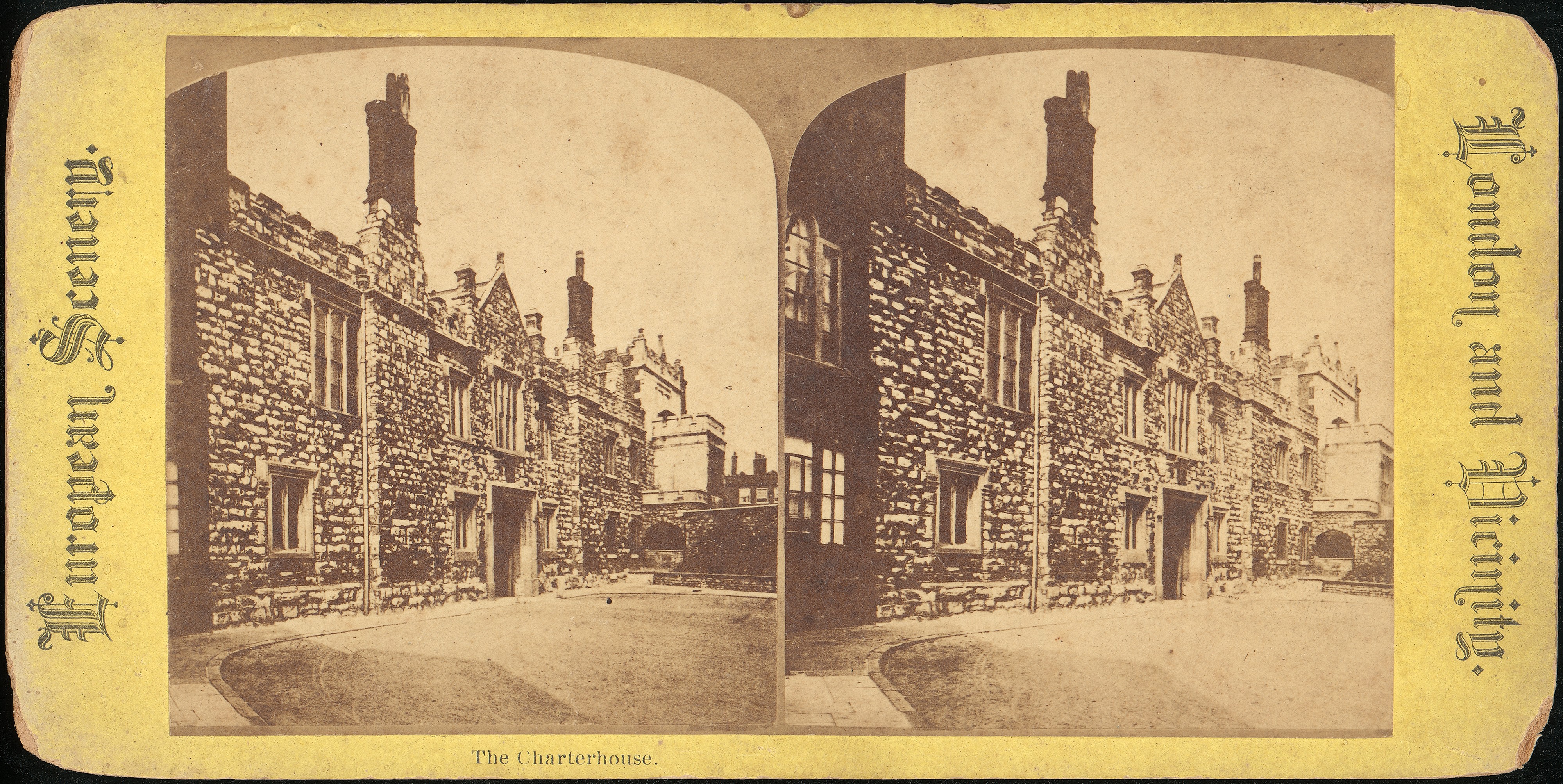 Vintage Stereoview of The Charterhouse