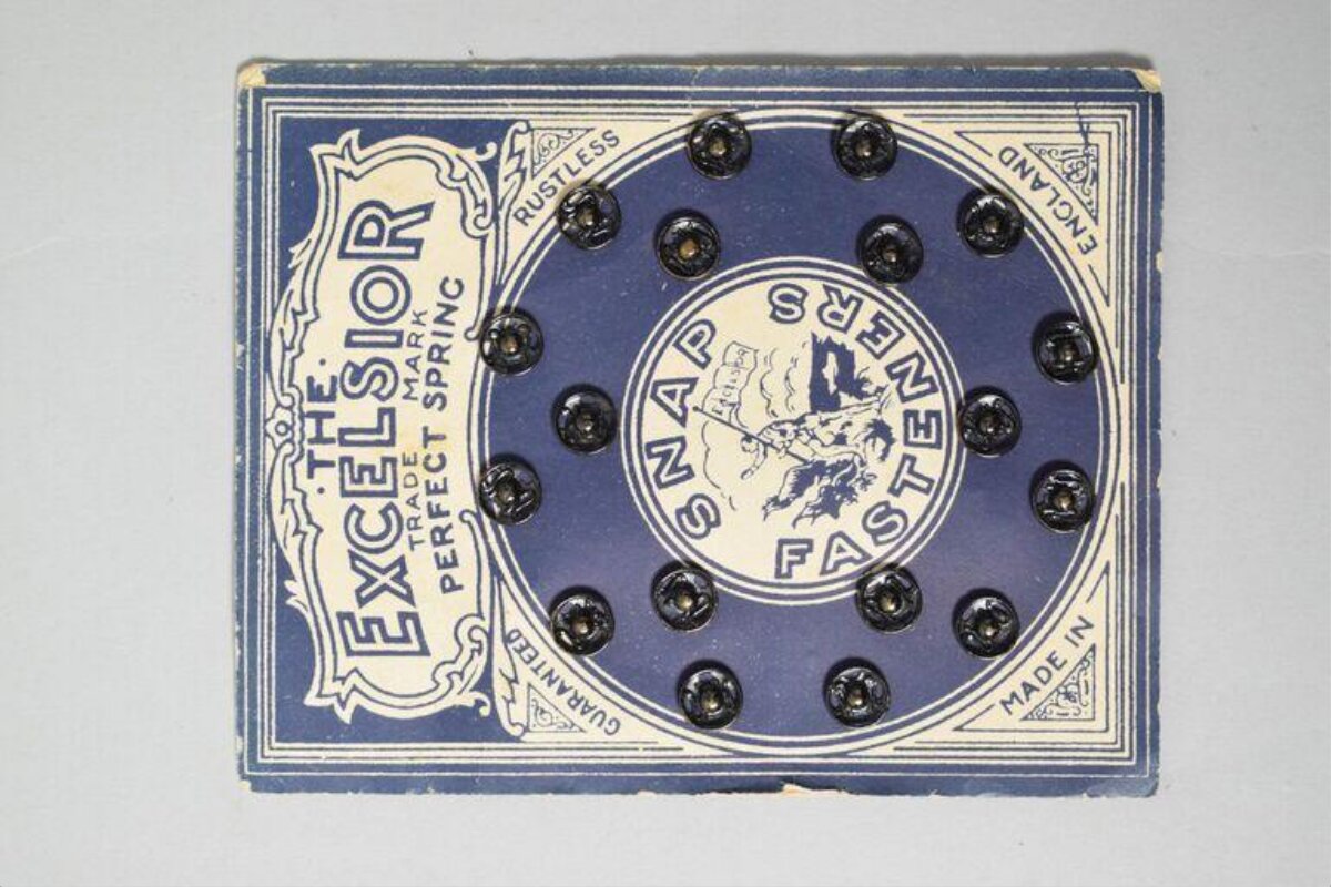 Vintage Excelsior Snap Fasteners Card