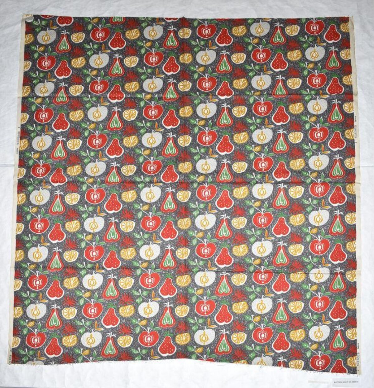 Vintage Fruit Pattern Fabric
