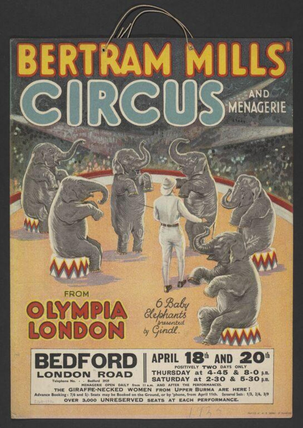 Vintage Bertram Mills Circus Poster