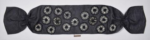 Black Embroidered Floral Scarf