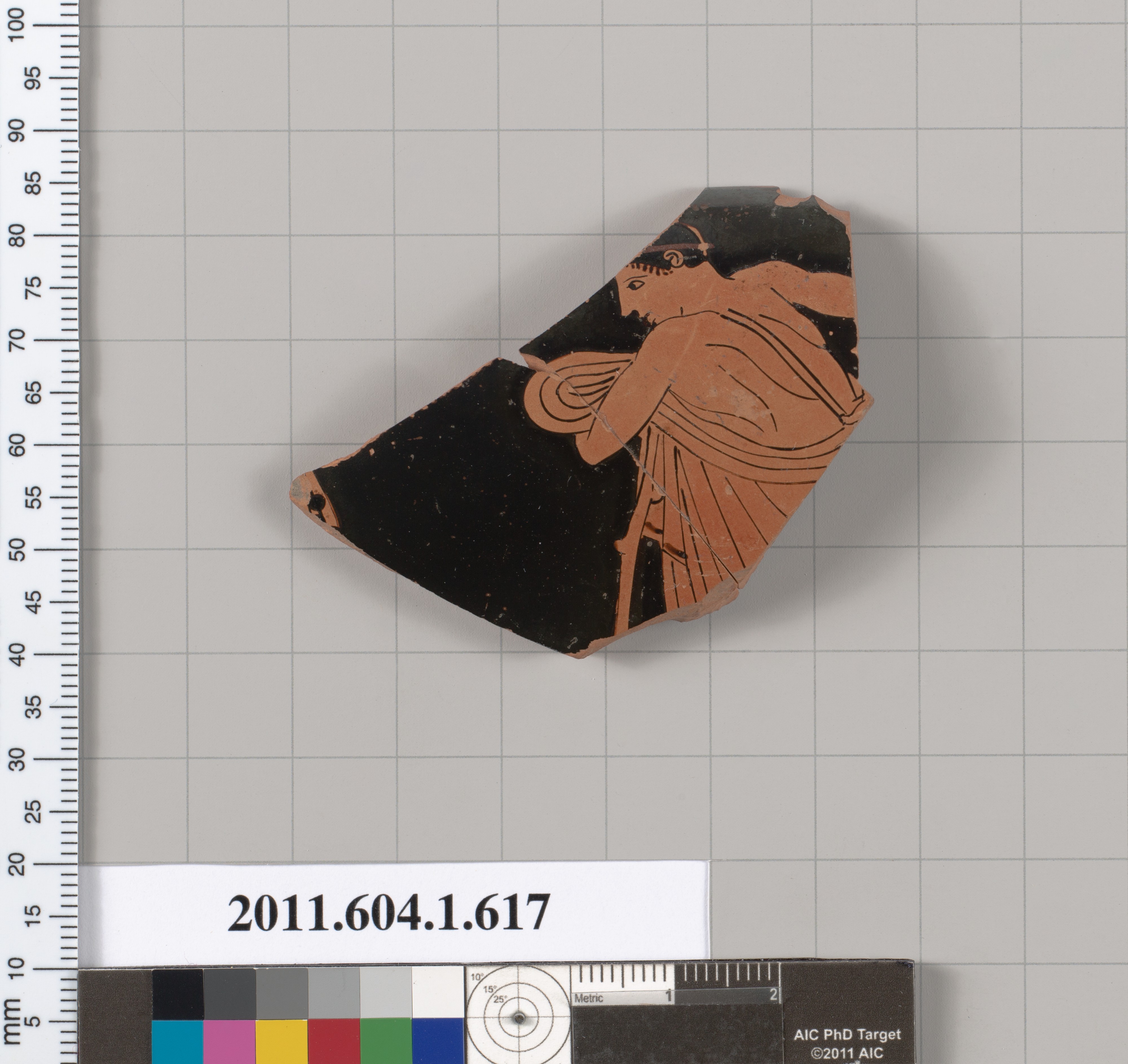 Ancient Painted Pottery Fragment