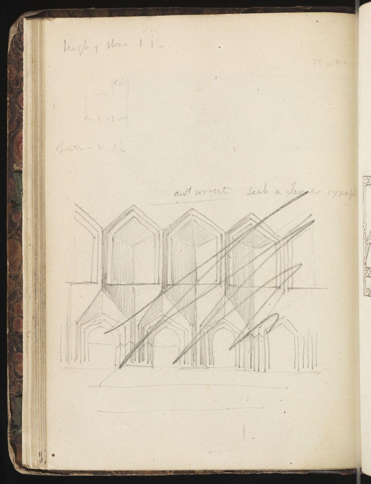 Pencil Sketch of Gothic Arches