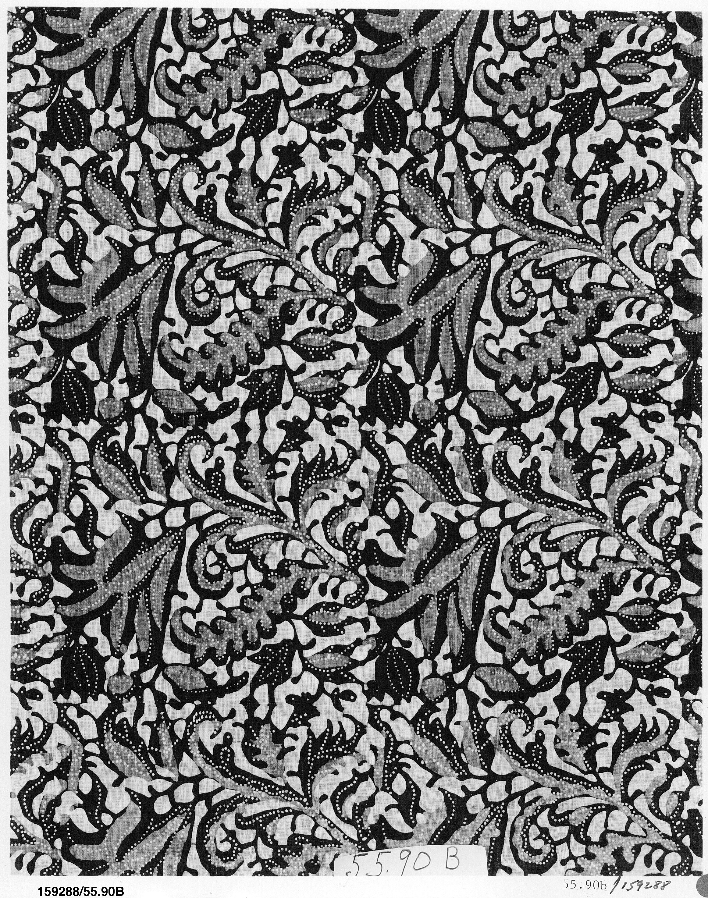 Vintage Scrolling Leaf Textile Pattern