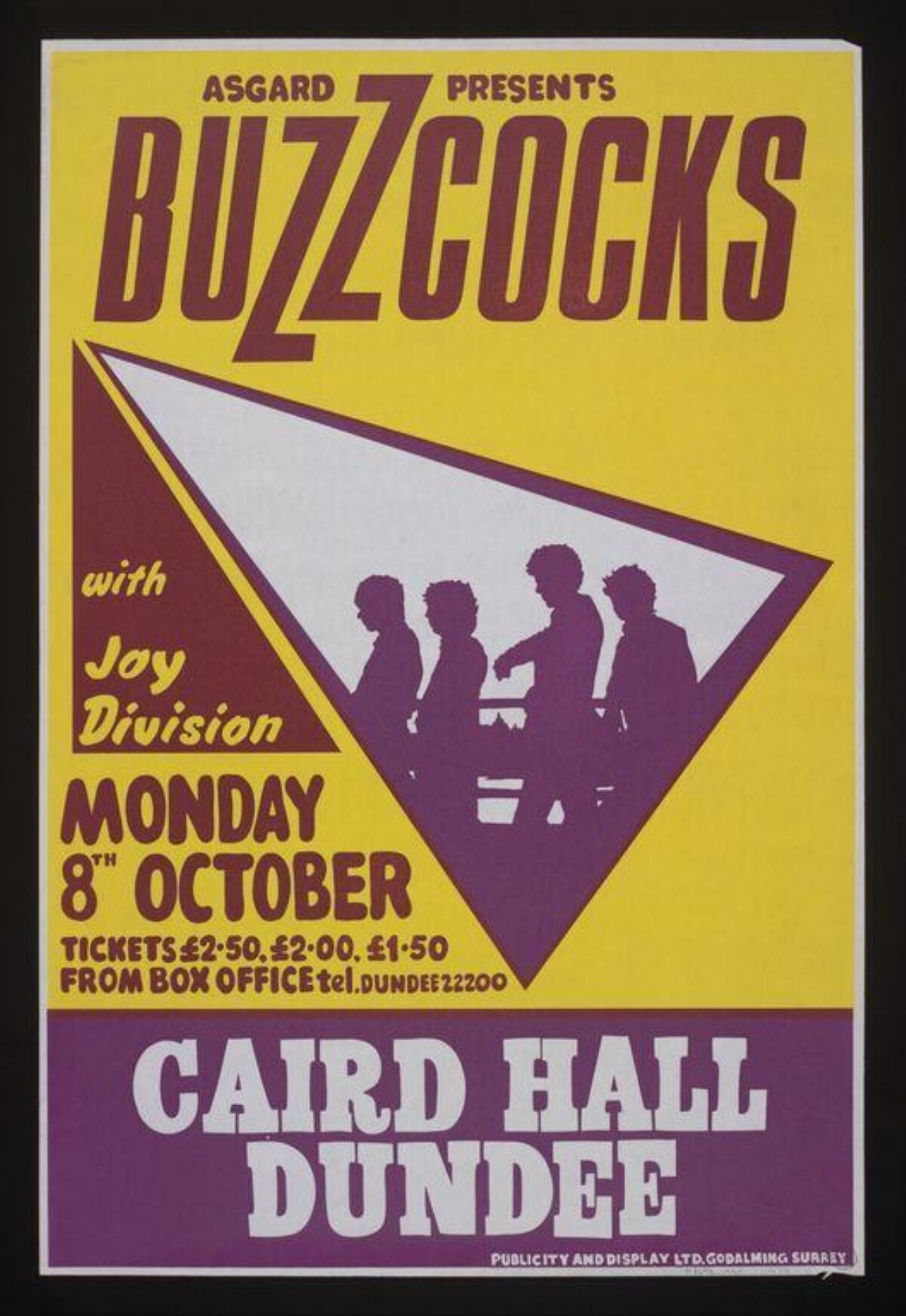 Buzzcocks Joy Division Concert Poster