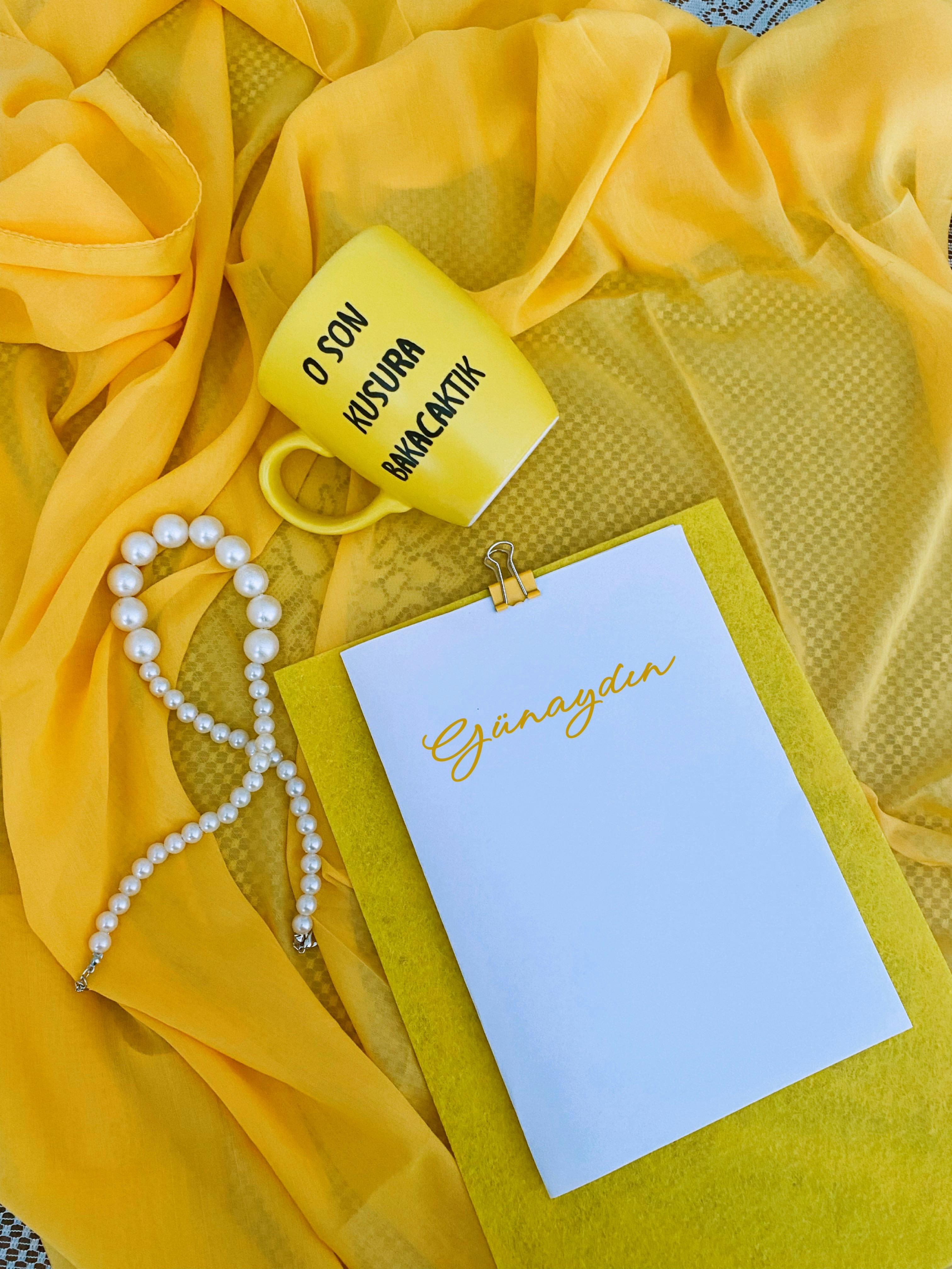 Yellow Themed Good Morning Flat Lay