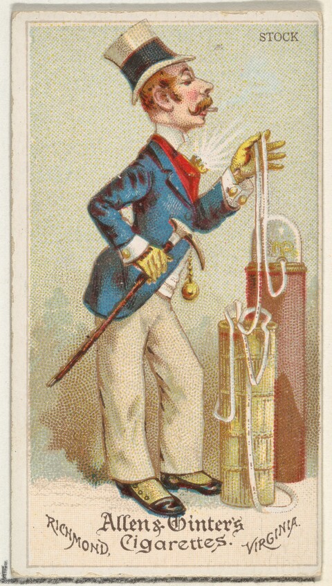 Vintage Stock Cigarette Advertising Card