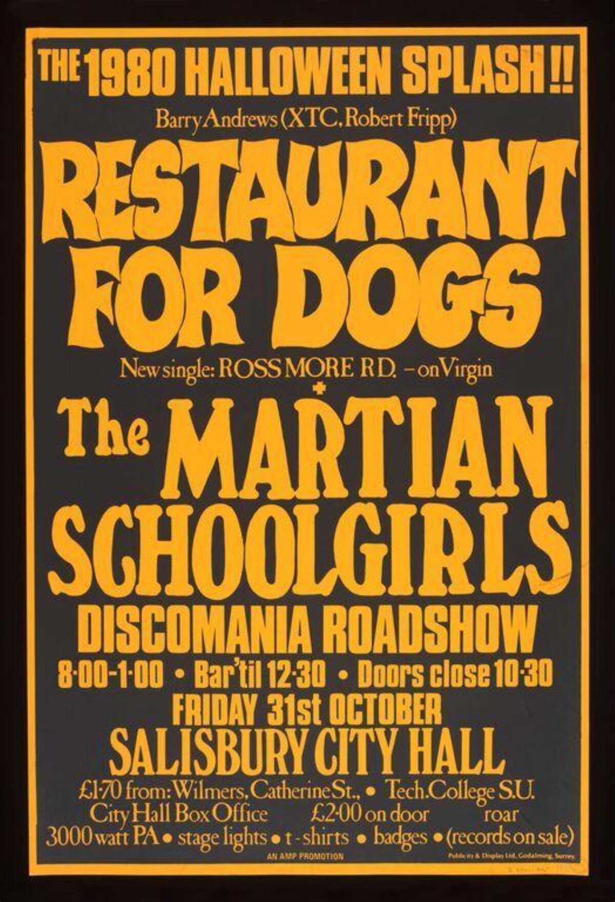 1980 Halloween Concert Poster
