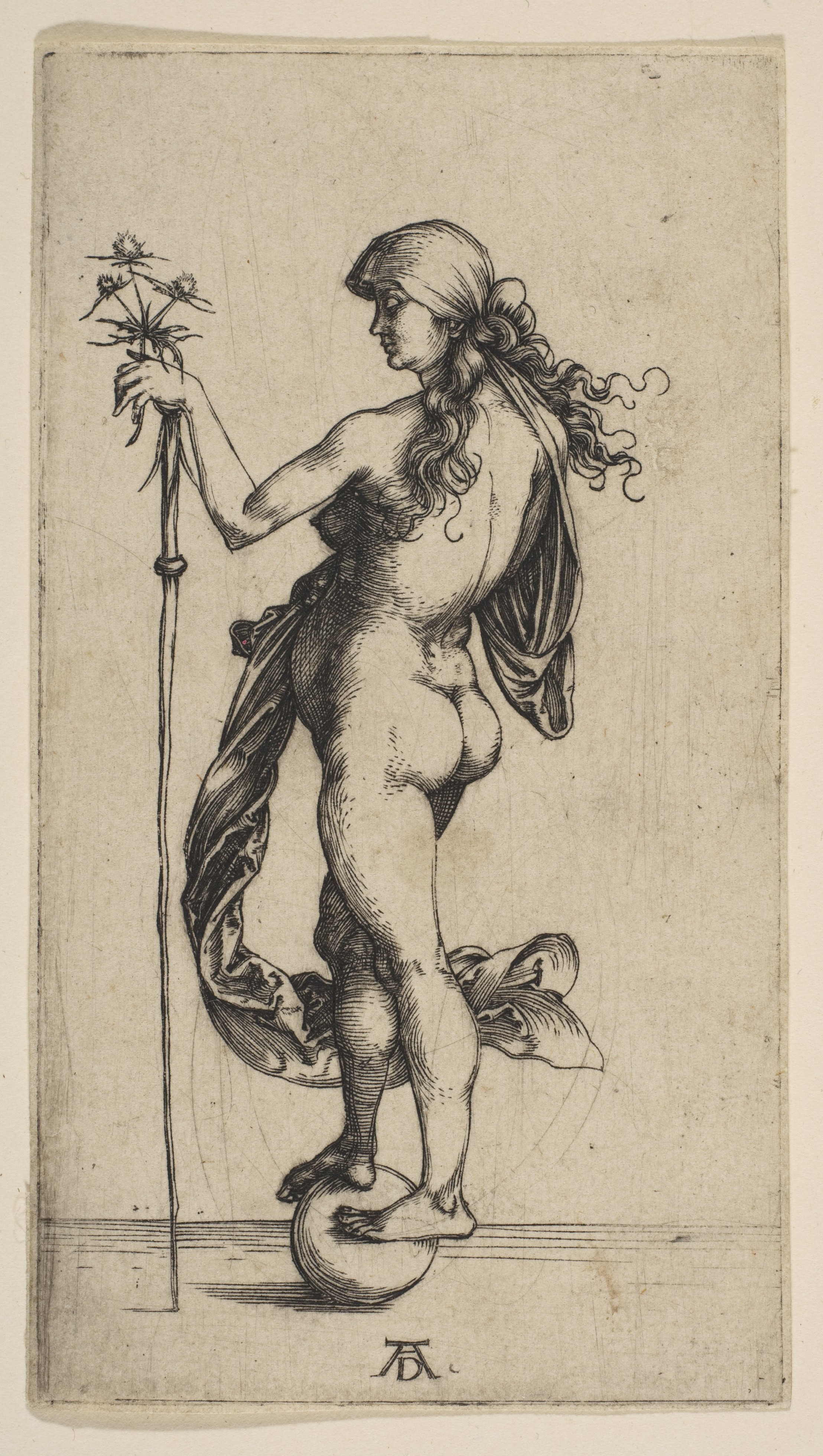 Dürer's Nude Fortune Engraving