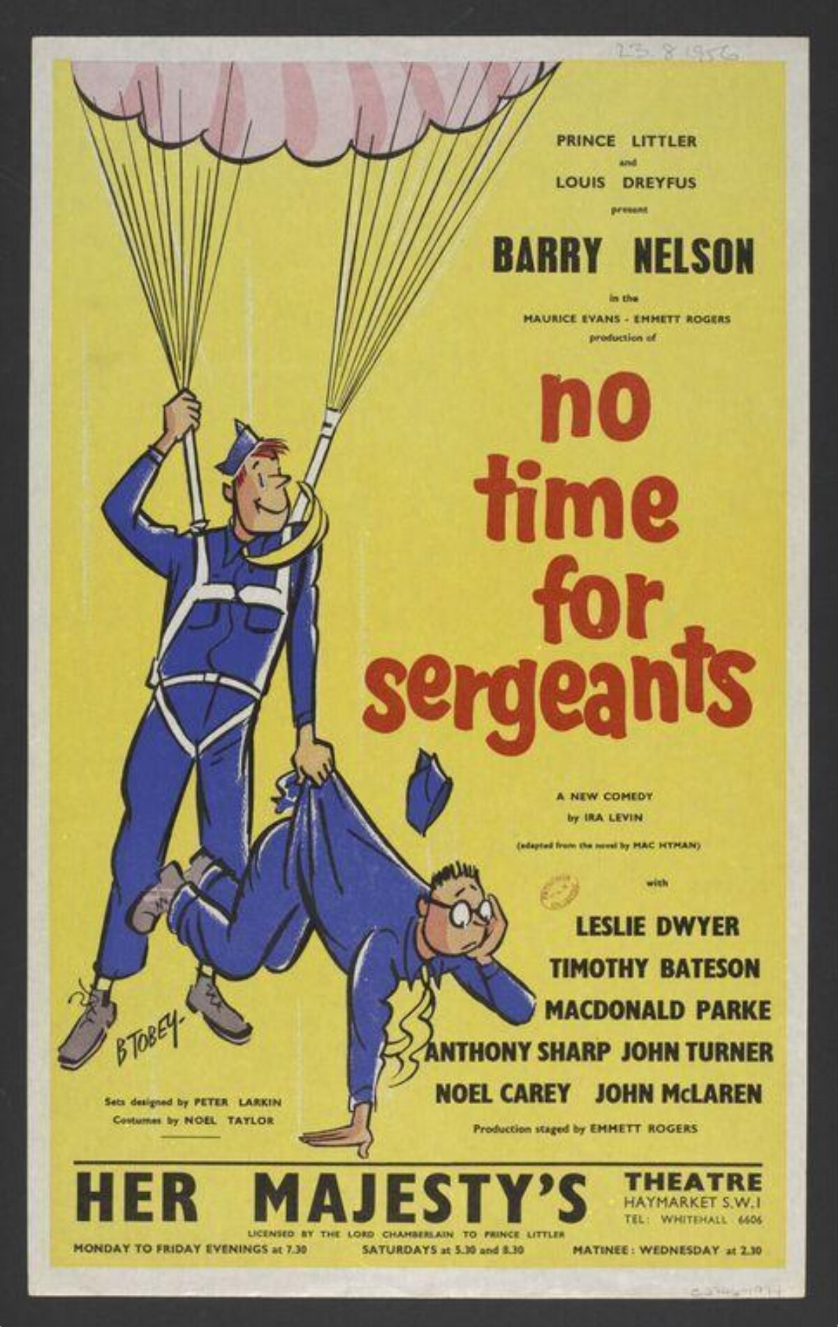 No Time for Sergeants Vintage Theatre Poster