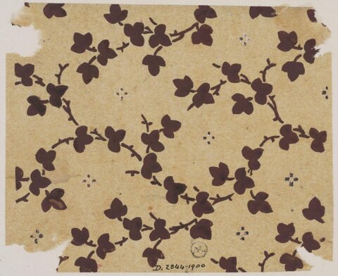 Antique Dark Ivy Leaf Pattern