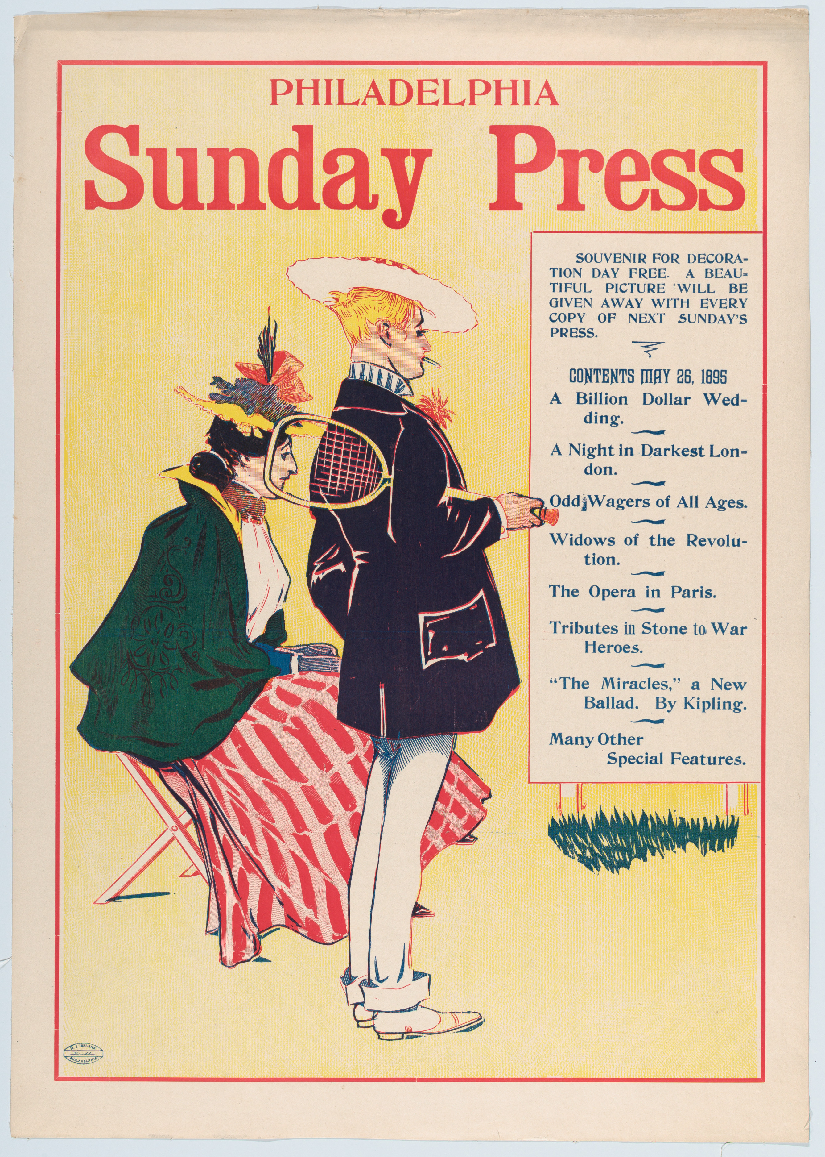 1895 Philadelphia Sunday Press Cover