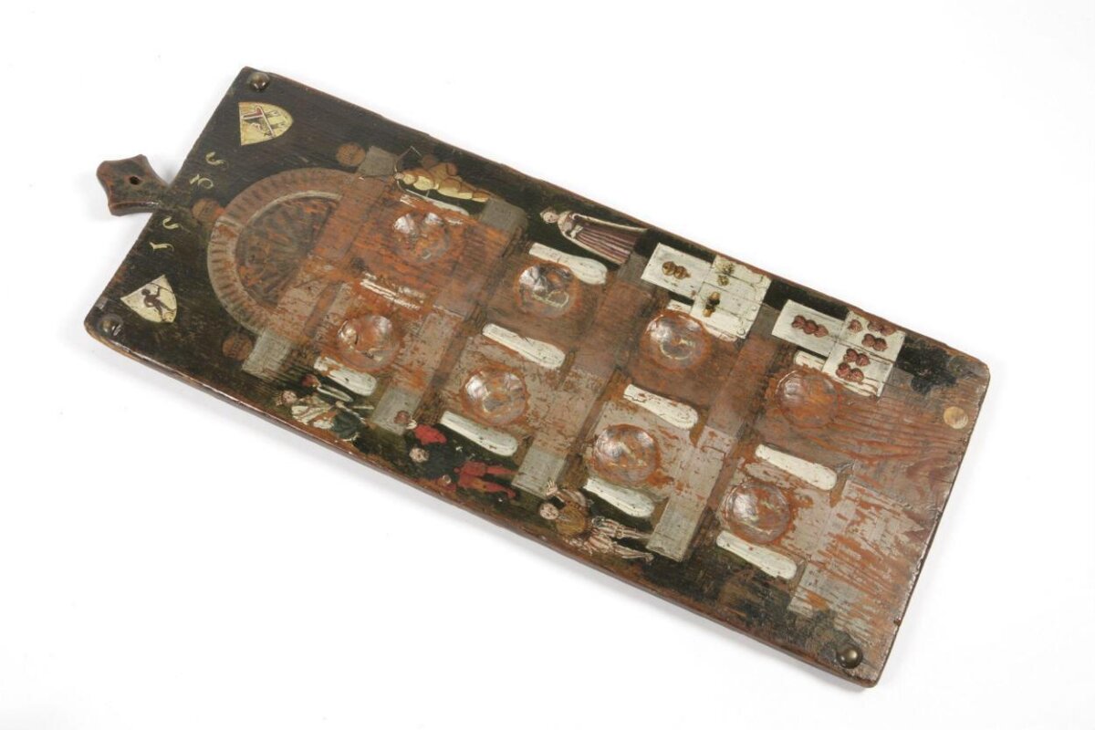 1535 Dated Antique Game Board