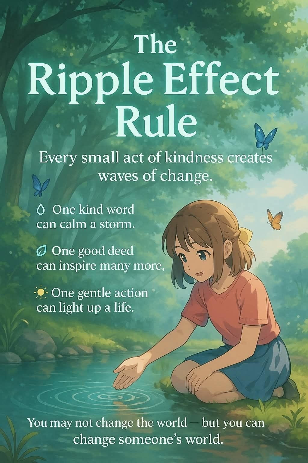 The Ripple Effect Rule Kindness Poster