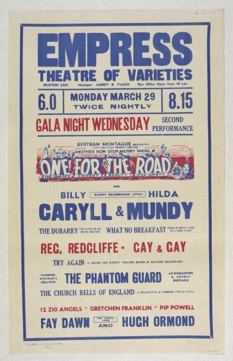 Vintage Empress Theatre Playbill