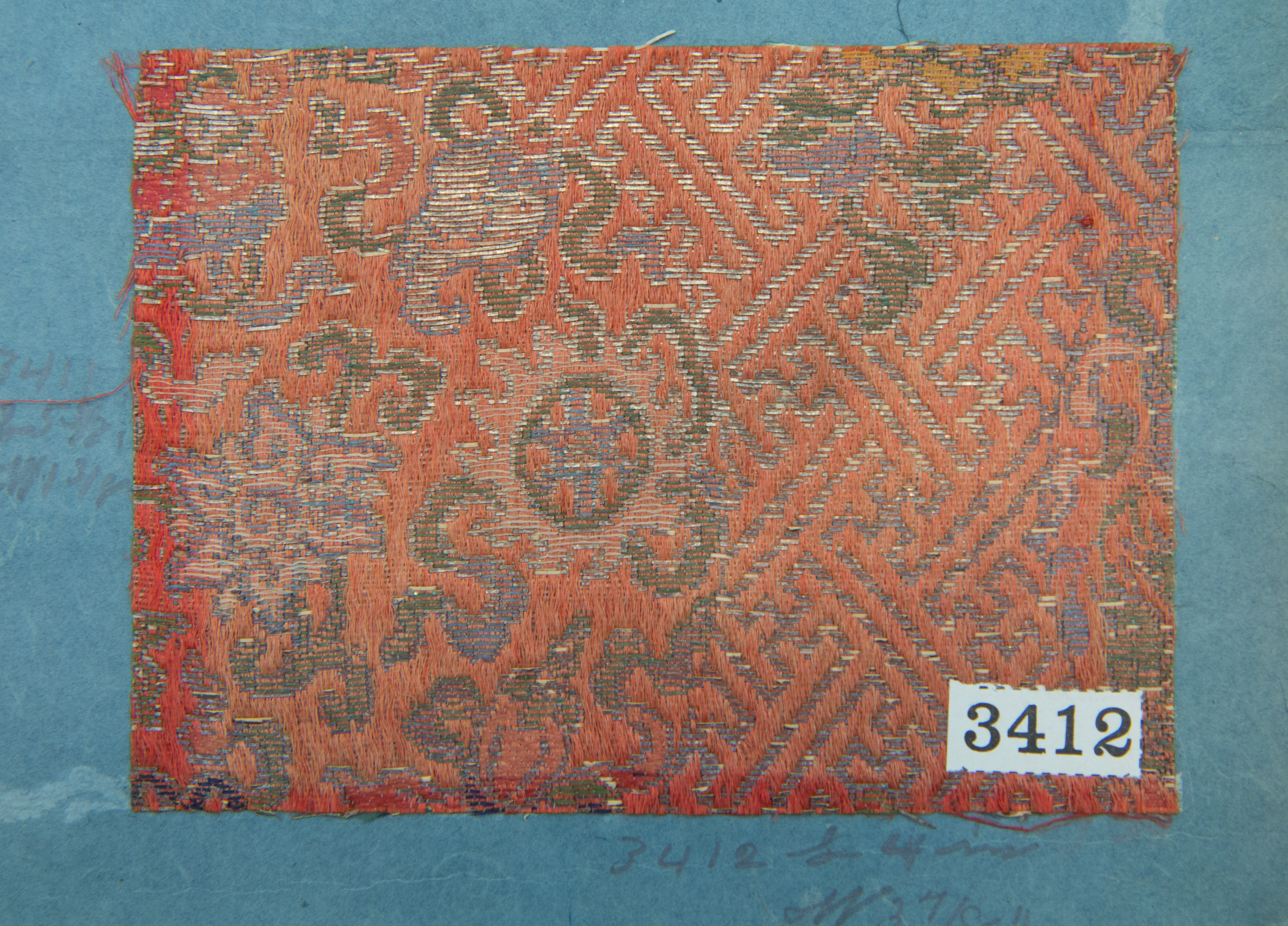 3412 Numbered Woven Textile Sample