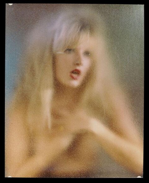 Blurred Portrait of Blonde Woman