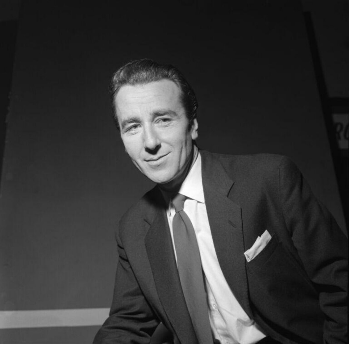 Black and White Portrait of Christopher Lee
