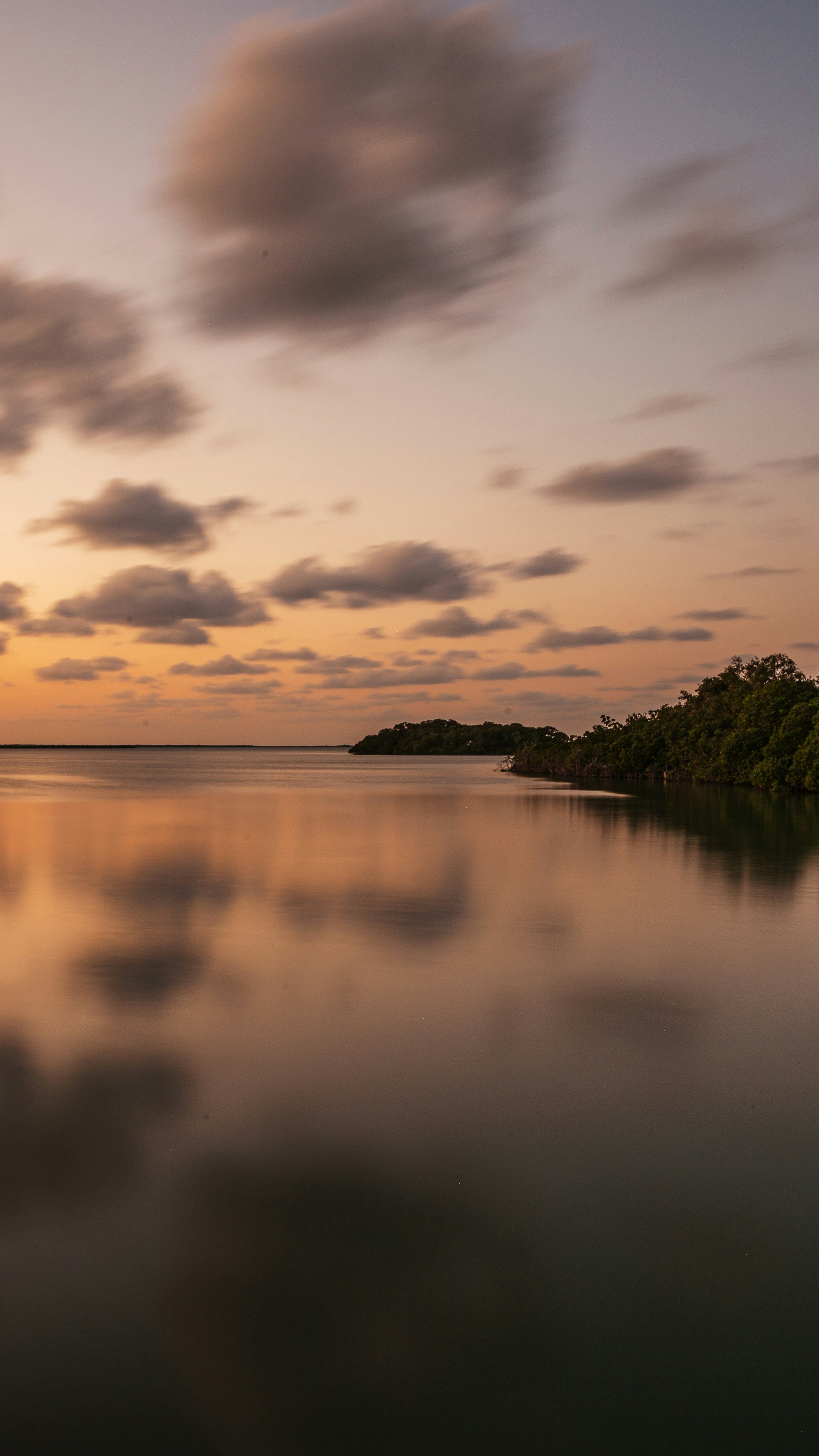 Sunset Reflection on Calm Water