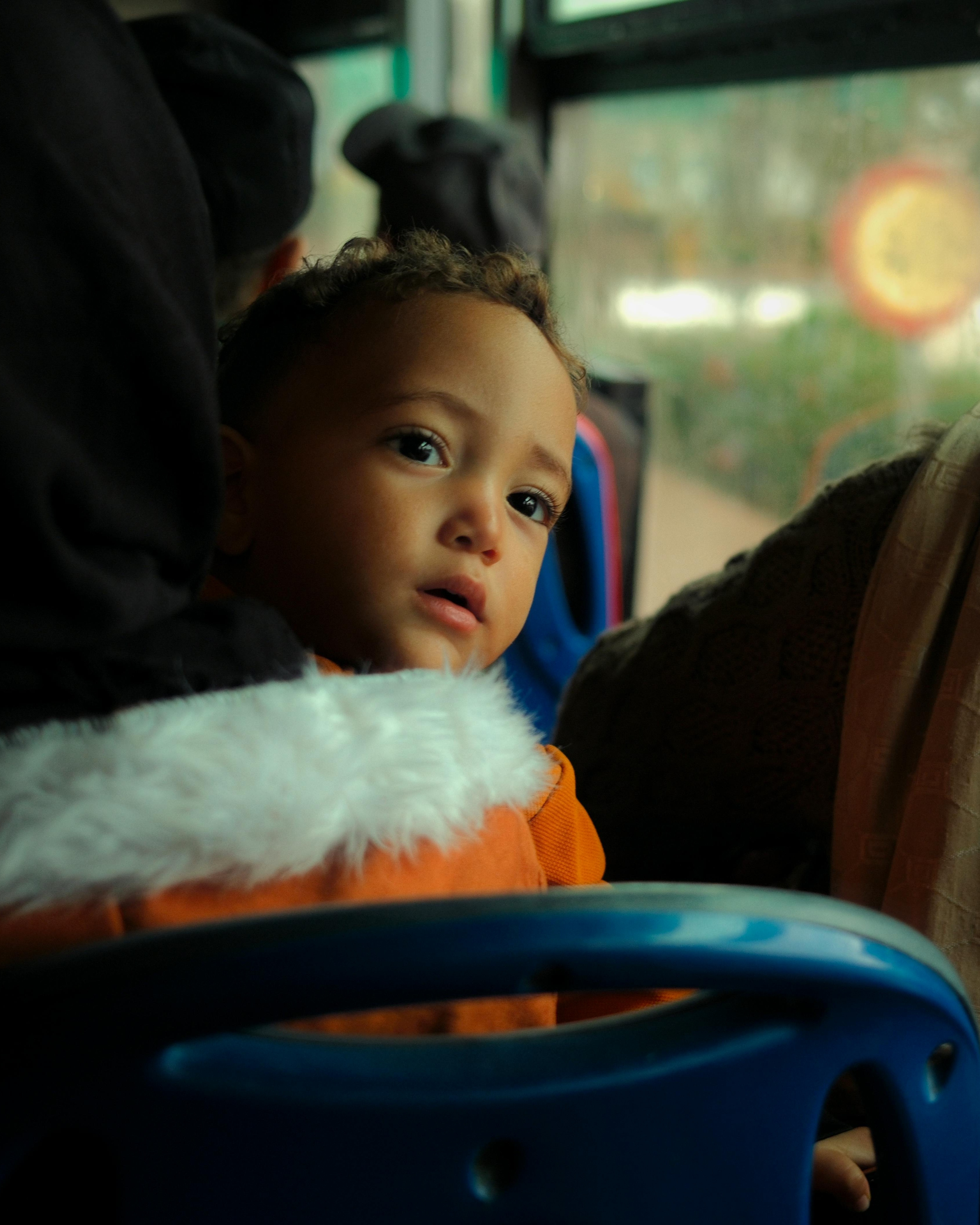 Young Toddler Riding Public Bus