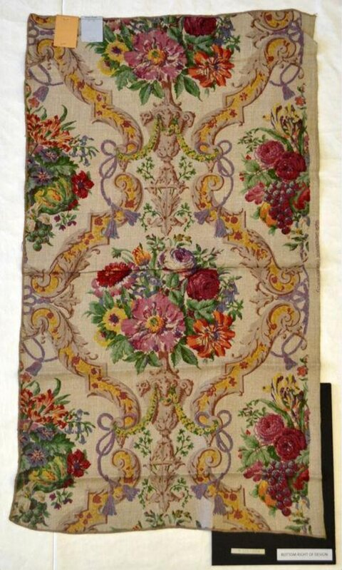 Vintage Floral Textile Sample
