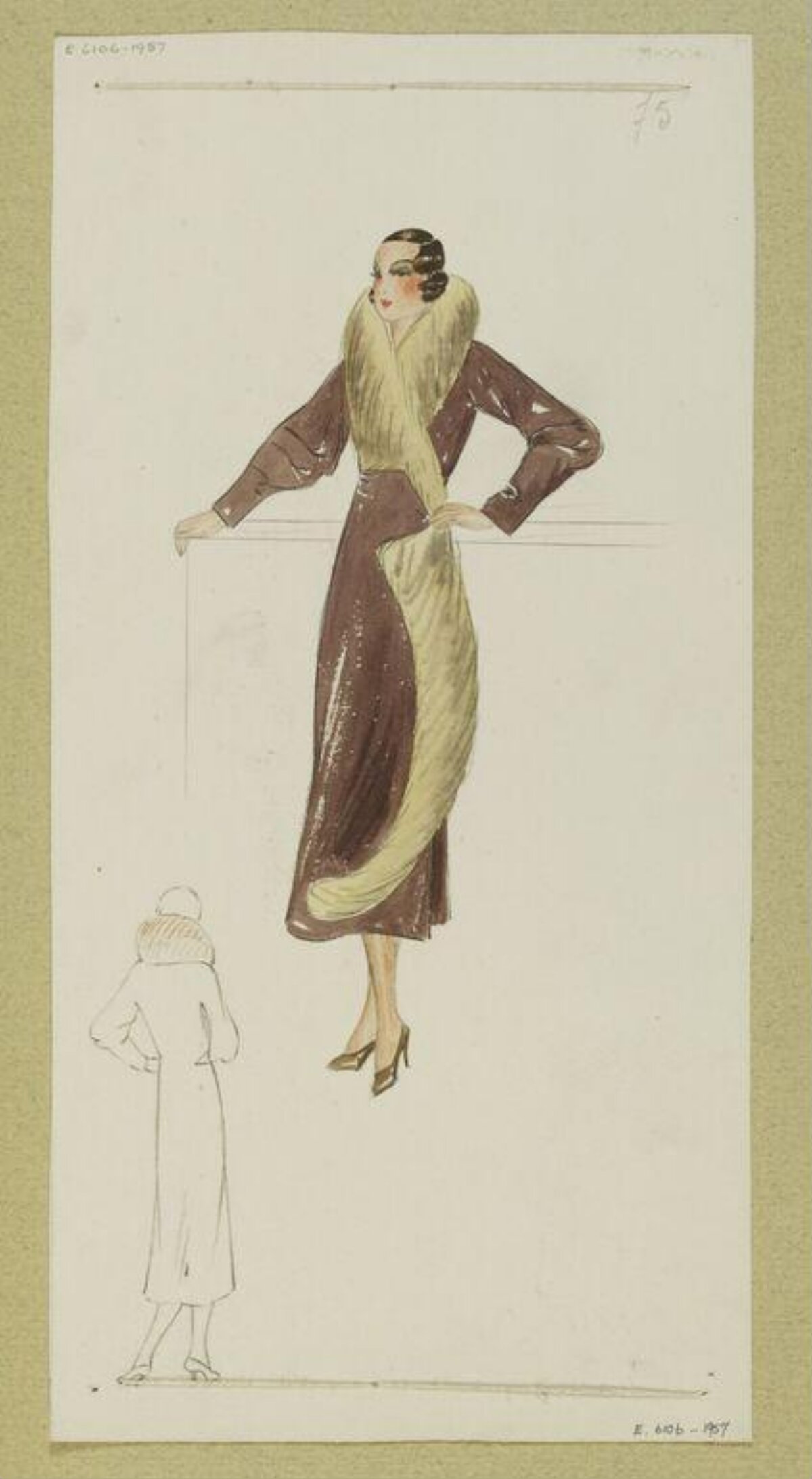 Vintage Dress Fashion Sketch