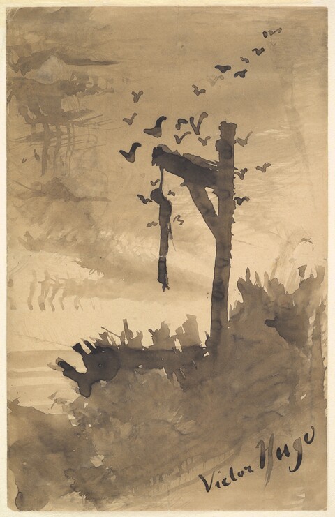 Gallows with Crows by Victor Hugo