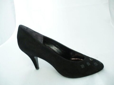 Black Suede High Heel Pump
