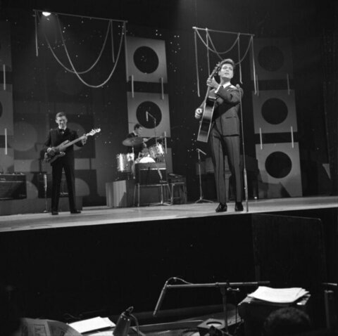 Pop Band Performing on Stage