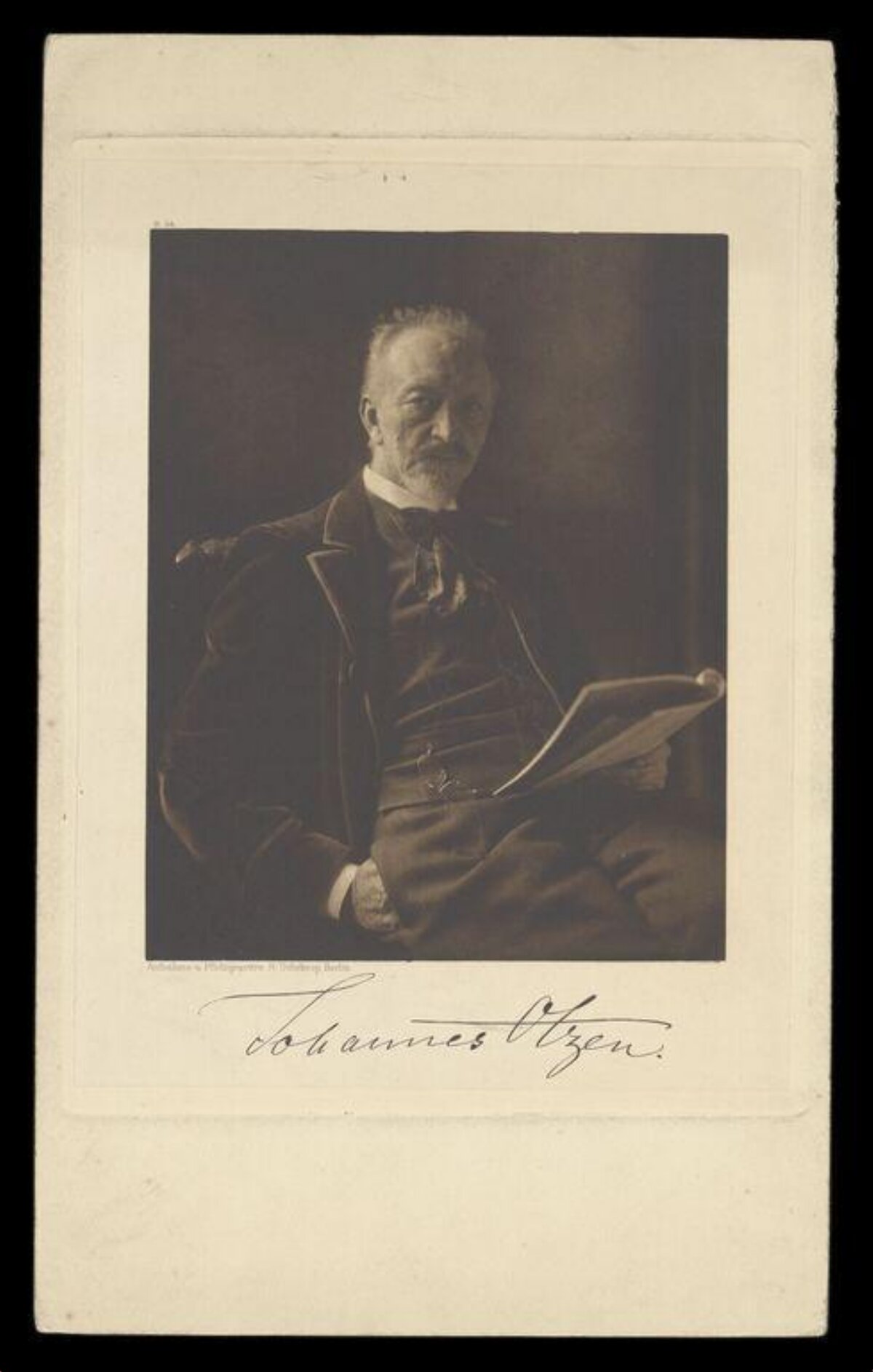 Signed Portrait of Johannes Otzen