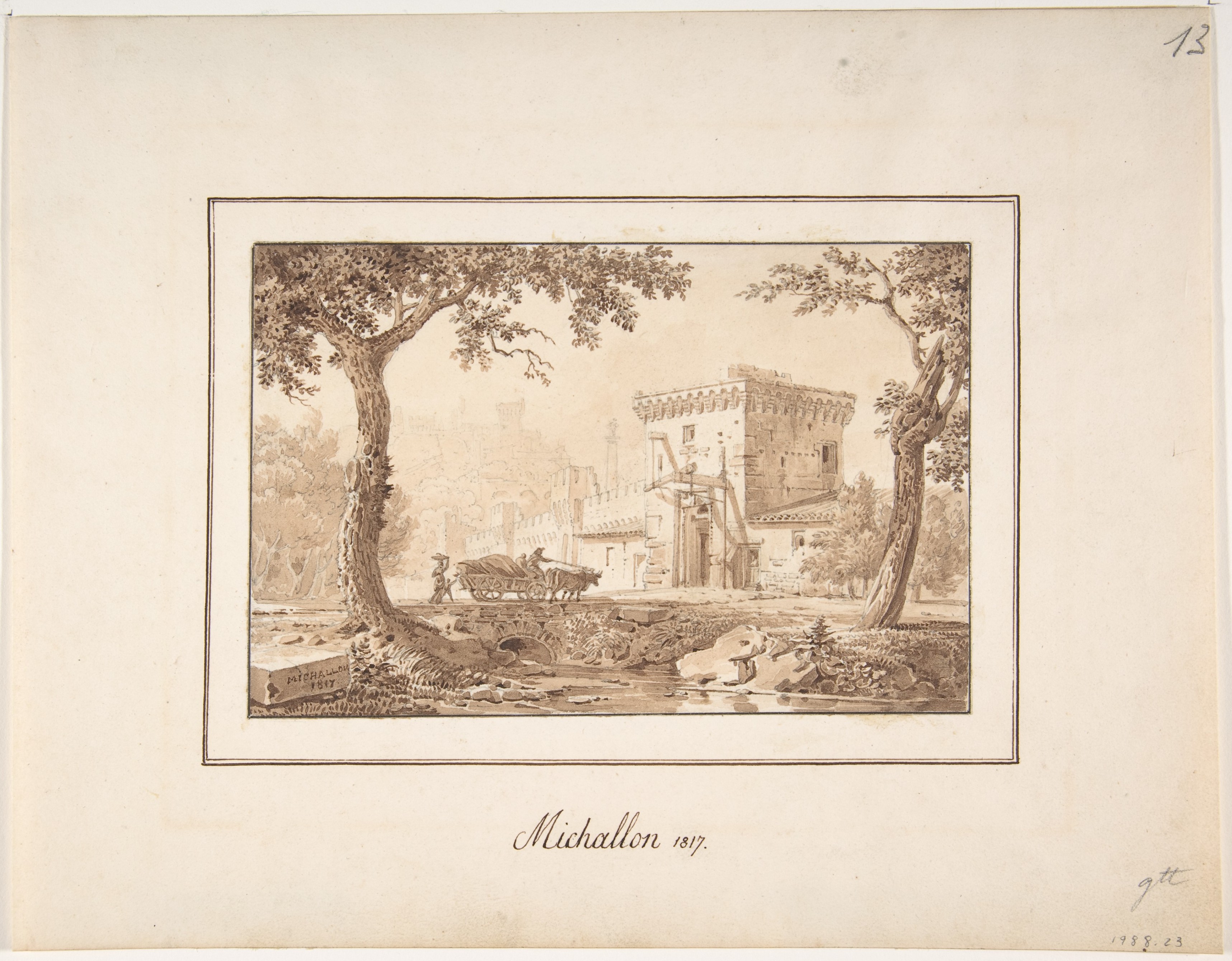 Michallon's 1817 Landscape Drawing