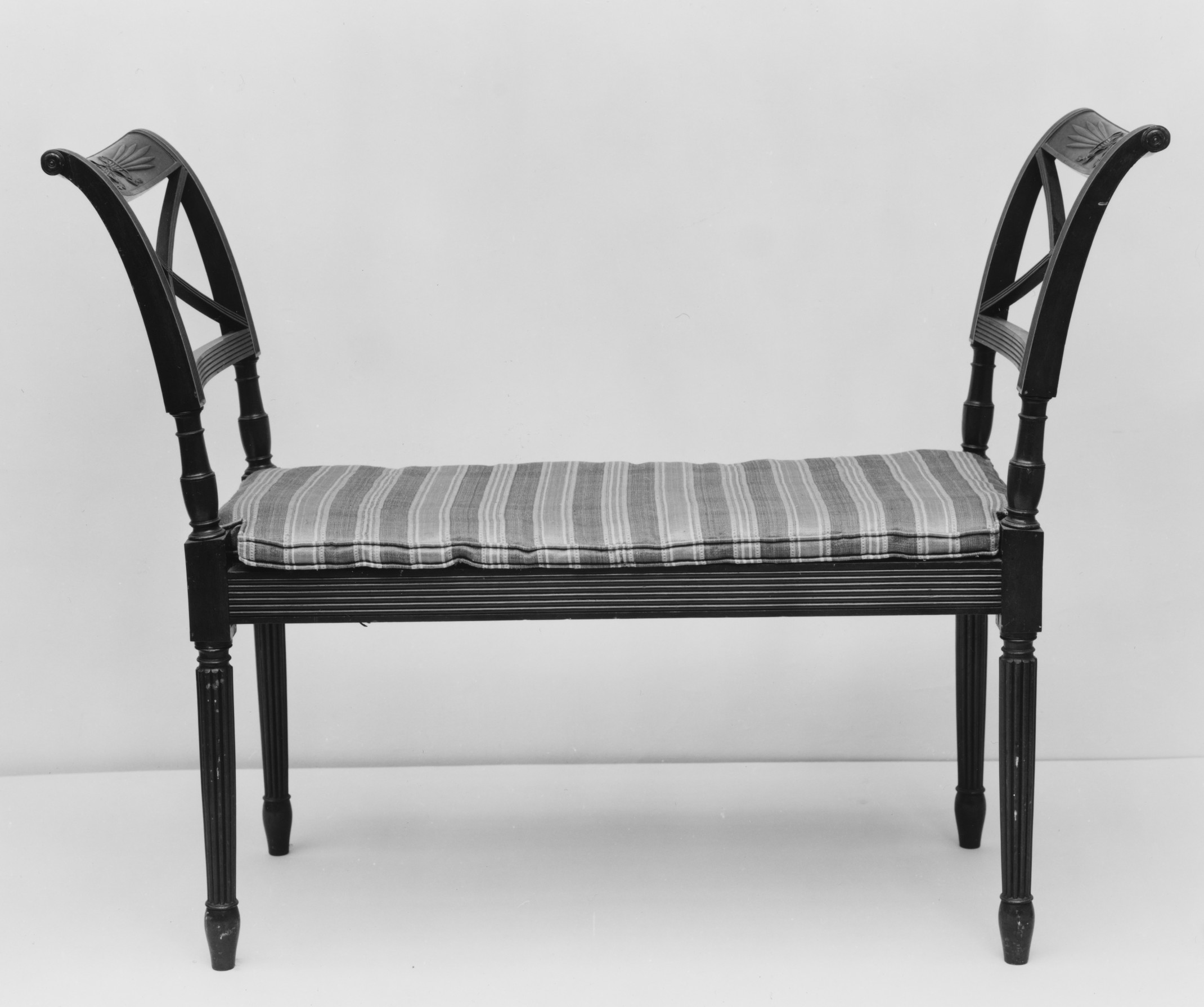 Vintage Wooden Upholstered Bench