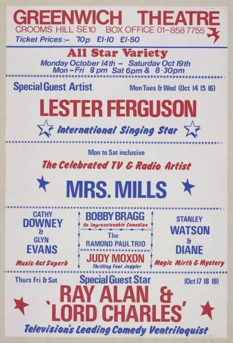 Greenwich Theatre All Star Variety Poster