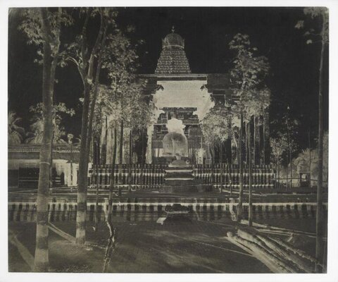 Old Inverted Photo of Ancient Temple
