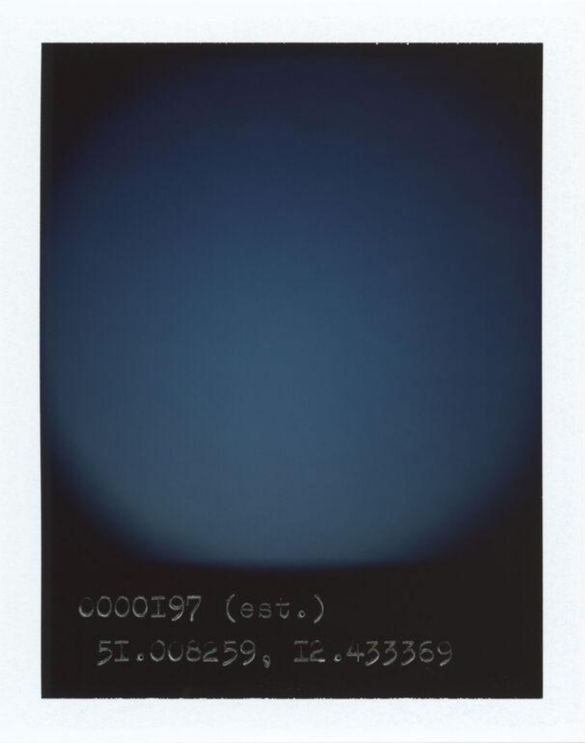 Polaroid Blue Gradient with Coordinates — Abstract Backgrounds