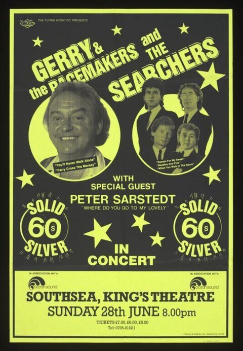 Solid 60s Silver Concert Poster